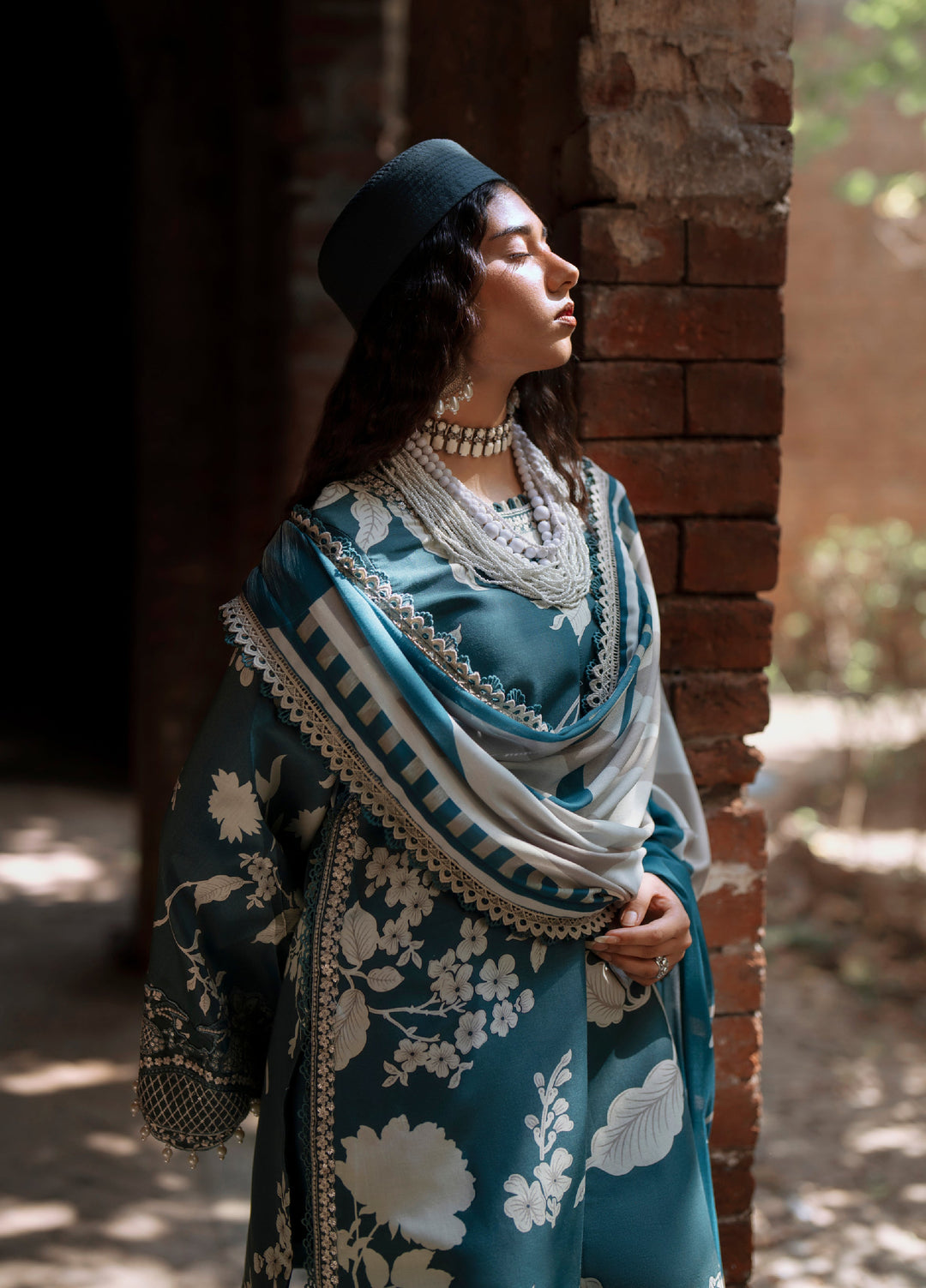 AJR Sard Shaam Embroidered Unstitched Linen Suits 3 Piece AJR25SS AJRW-09 KAYA - Winter Collection