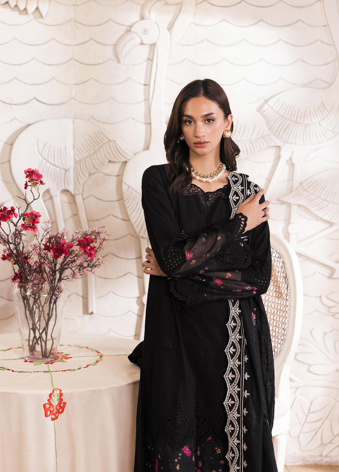Nissa by Rajbari Unstitched Chikankari Embroidered Lawn 3 Piece Suit RB26UNCL D-11 - Summer Collection