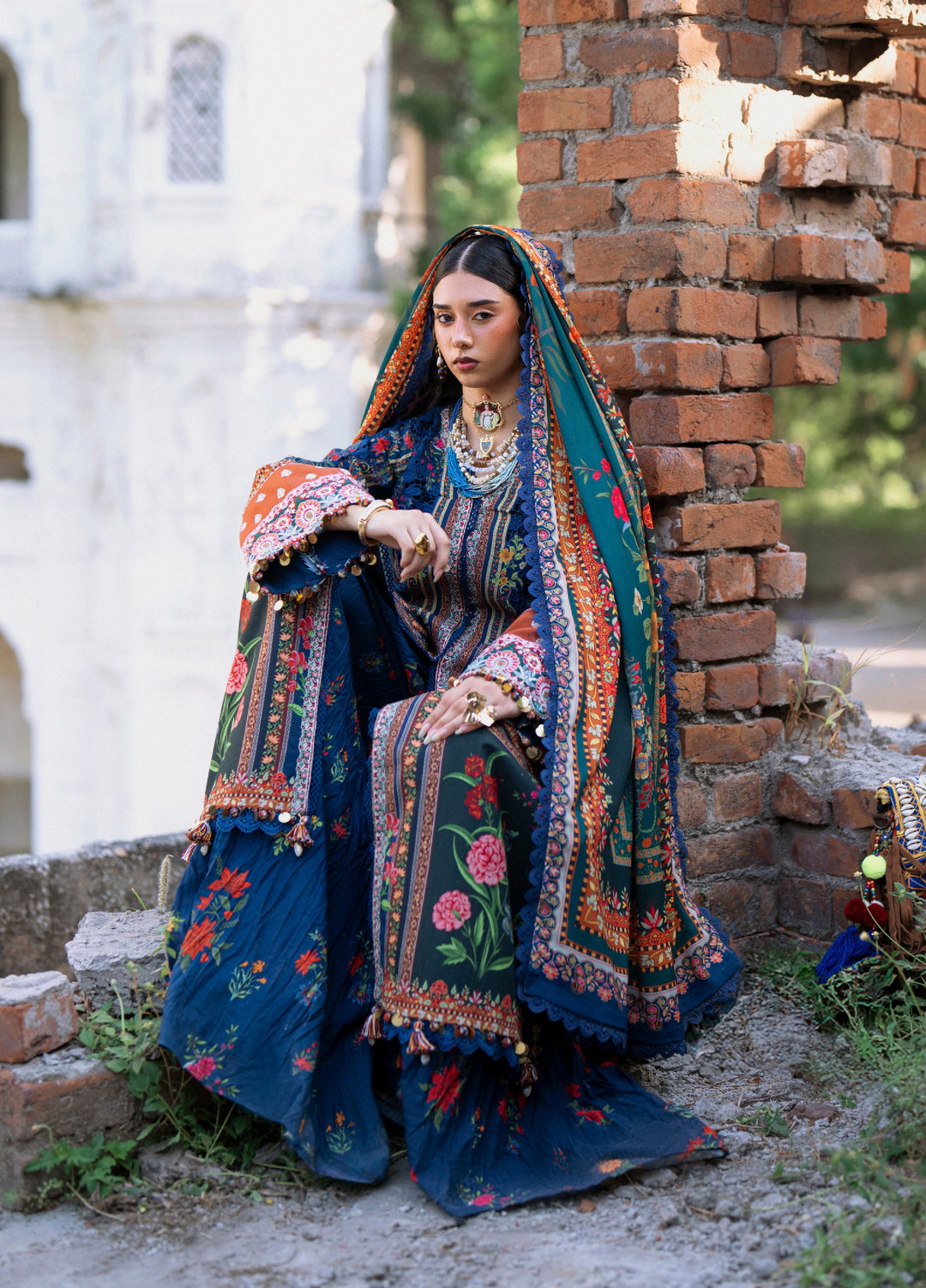 AJR Sard Shaam Embroidered Unstitched Khaddar Suits 3 Piece AJR25SS AJRW-04 KANEEZ - Winter Collection