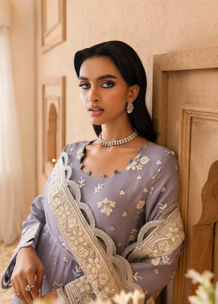 Shehrzadi by Emaan Adeel Unstitched Embroidered Chiffon 3 peice EA25SC Saharsh - Formals Collection