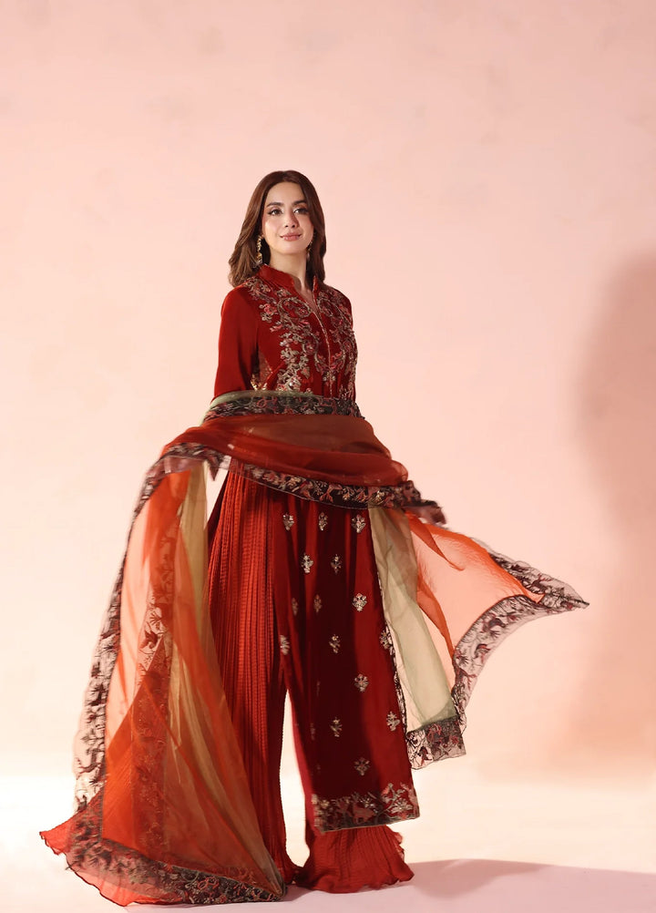 Eterna by Musferah Saad Pret Embroidered Velvet 2 Piece Ember Glow - Festive Collection