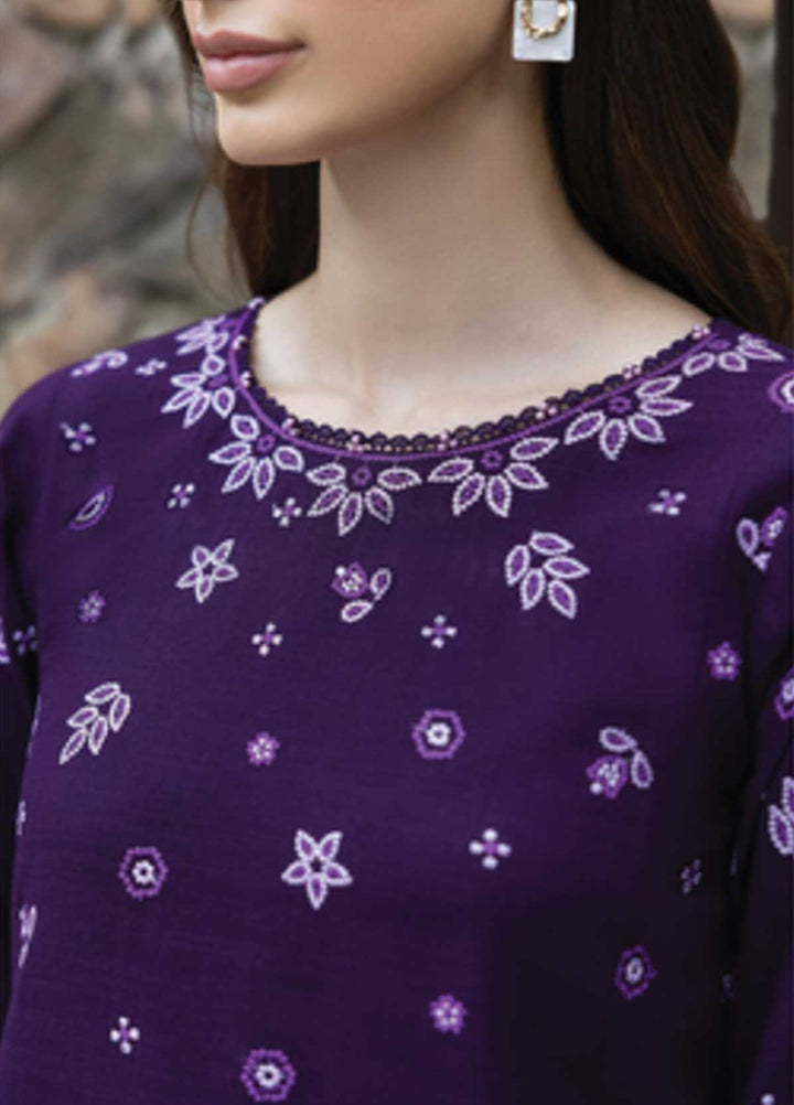 Eminence by Farasha Embroidered Khaddar Suits Unstitched 3 Piece FSH25FW D-03 Maylin - Winter Collection