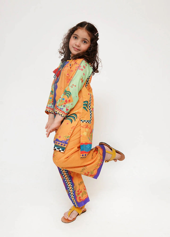 Senorita Girls RTW Printed Cotton 2 Piece Suit KAC-03469 - Casual Collection