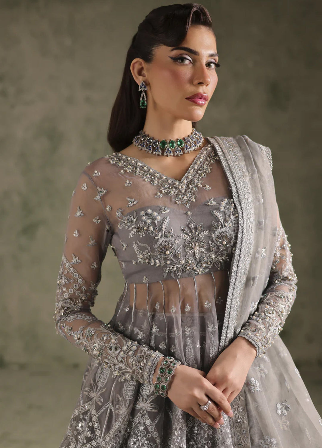 Esmeree by Imran Ramzan Embroidered Unstitched Organza 3 Piece Tresor D Etoiles - Formals Collection