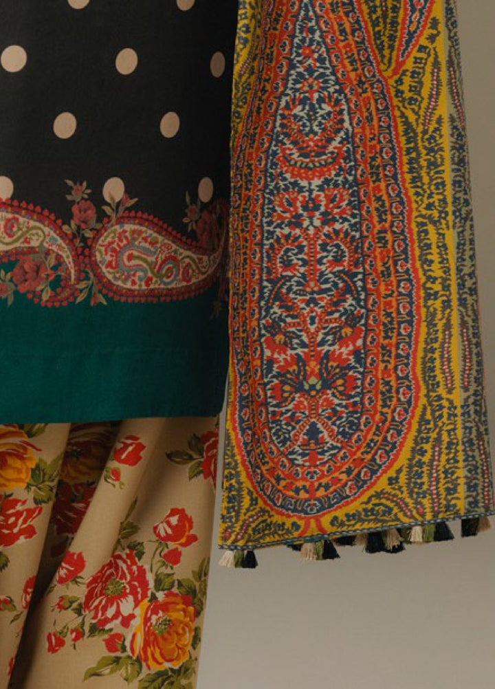 Coco by Zara Shahjahan Prints Unstitched Linen Suits 3 Piece CZS25PW Paper Moon D-3A - Winter Collection