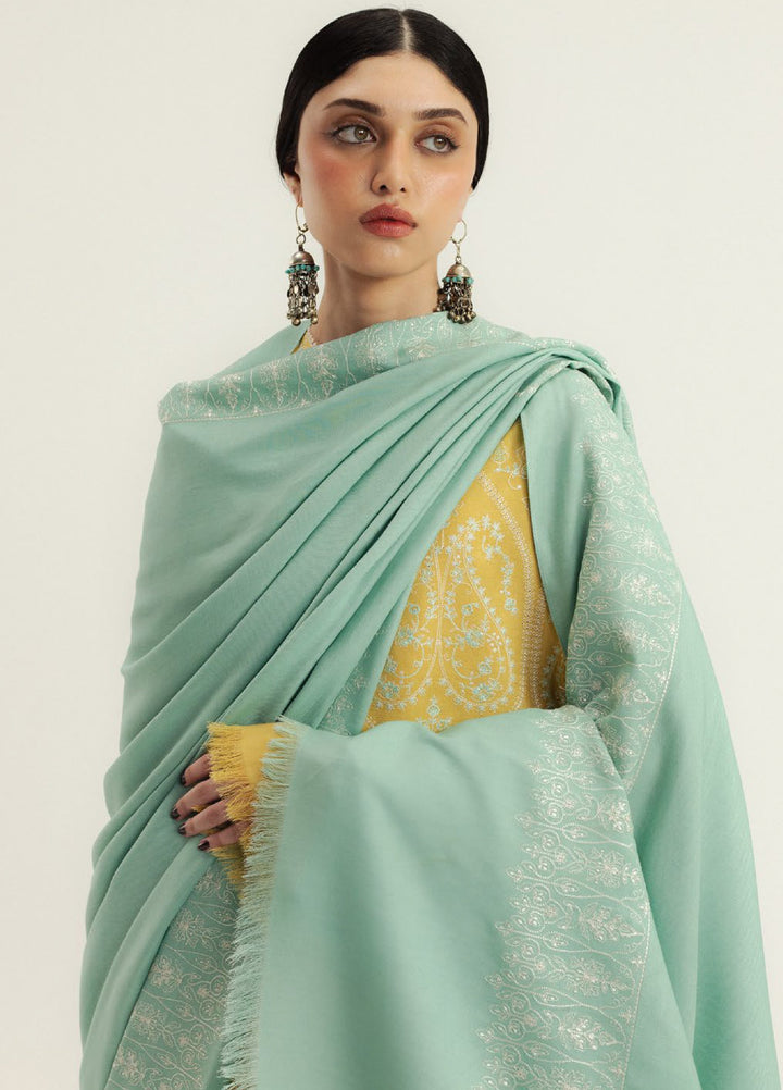 Zara Shahjahan Unstitched Winter Marina Embroidered Suits 3 Piece CZS25WC D1-Zarvaan - Winter Collection