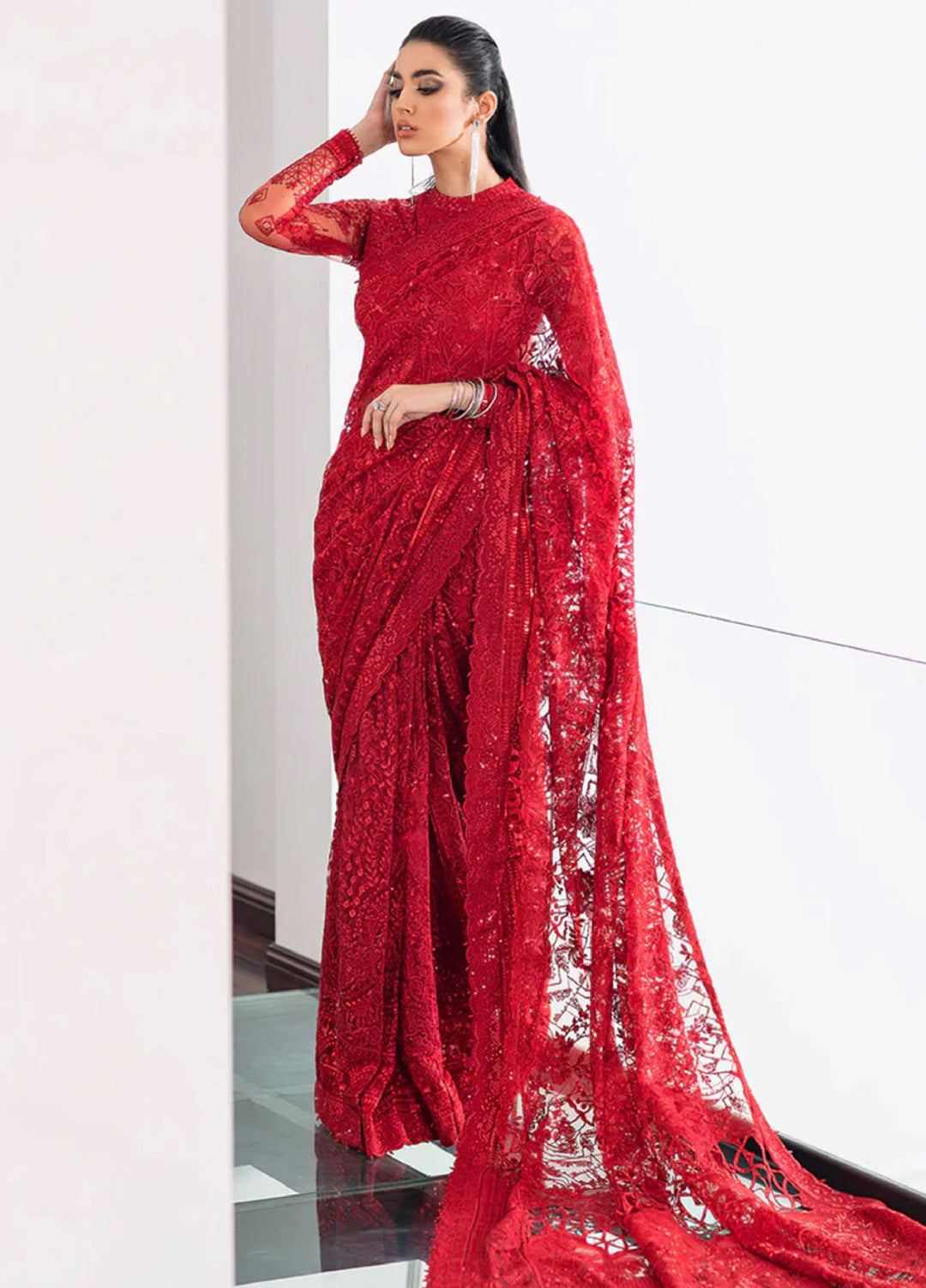 Chantelle by Baroque Unstitched Embroidered Net 3 Piece Suit BQ26UFC EC-06 - Festive Collection