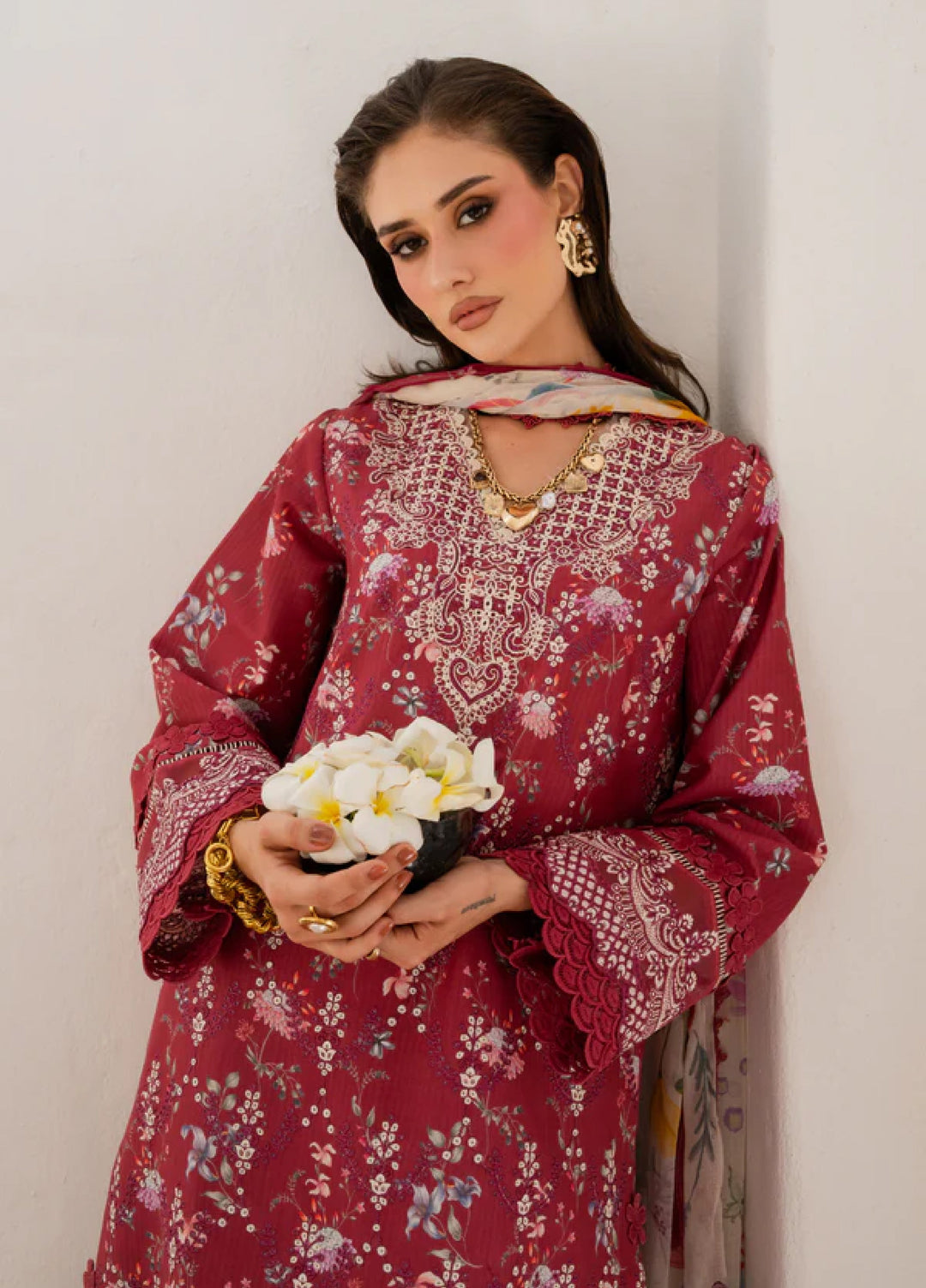 Shezlin Chikankari by Aabyaan Unstitched Embroidered Lawn 3 Piece Suit ABY26USC AZ-06 AMARA - Summer Collection