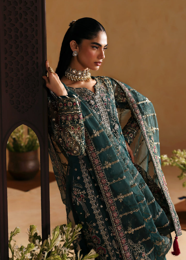 Gulaal Unstitched Embroidered Organza Suits 3 Piece GL25UW SOLIN-WU-12 - Wedding Collection
