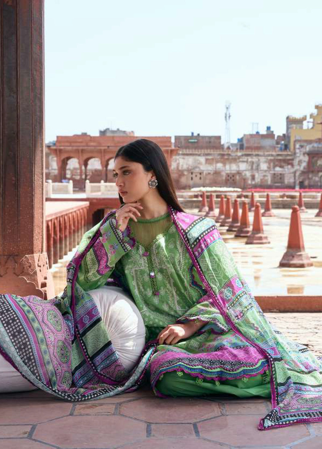 Angan by Kahf Unstitched Printed Lawn 3 Piece Suit KHF26ULA RUMI KPS-8B - Festive Collection