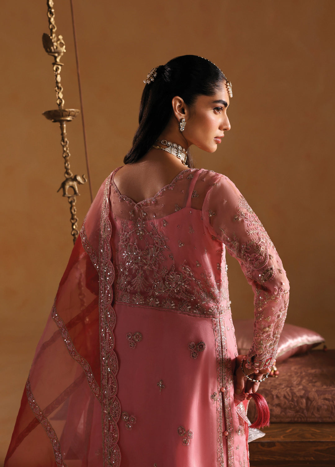 Gulaal Unstitched Embroidered Organza Suits 3 Piece GL25UW AREEMAN-WU-13 - Wedding Collection