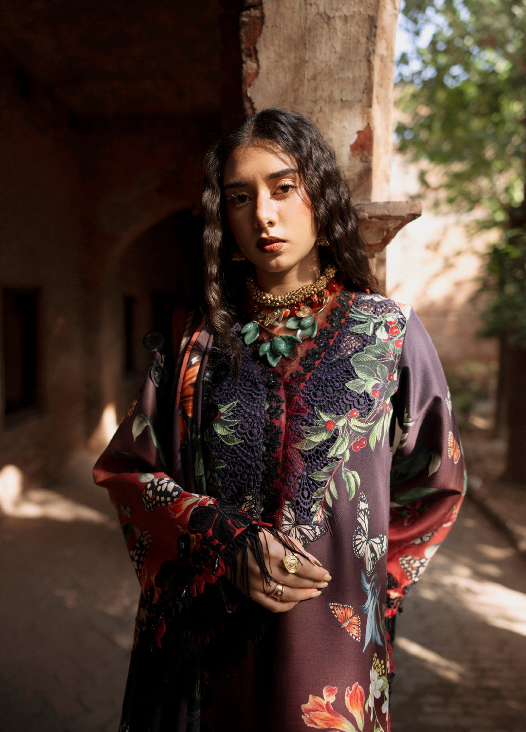 AJR Sard Shaam Embroidered Unstitched Khaddar Suits 3 Piece AJR25SS AJRW-06 AARAISH - Winter Collection