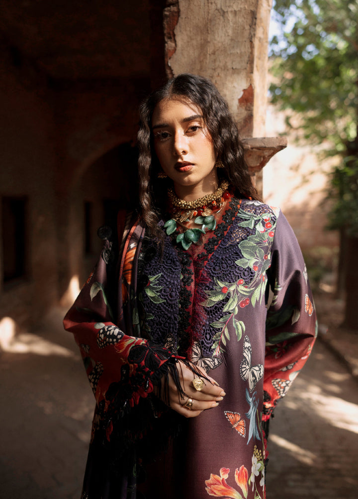 AJR Sard Shaam Embroidered Unstitched Khaddar Suits 3 Piece AJR25SS AJRW-06 AARAISH - Winter Collection