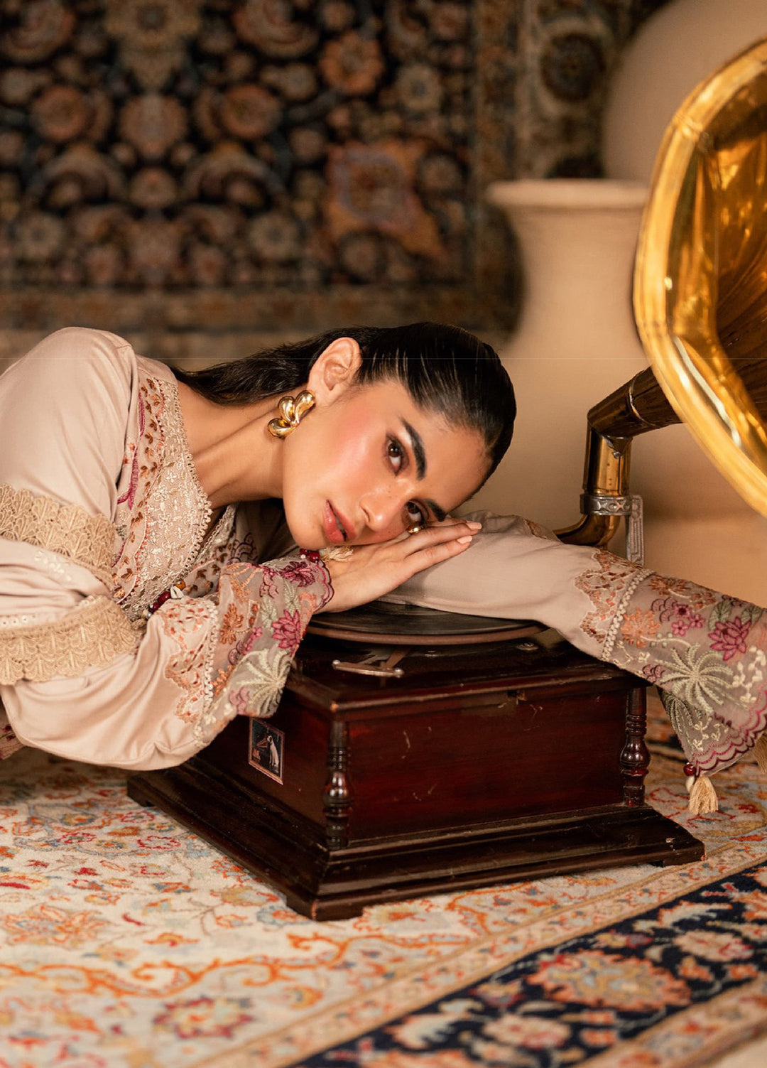 Shades Of Winter by Florent Unstitched Marina Twill Embroidered Suits 3 Piece FL25SW FL-4A - Winter Collection