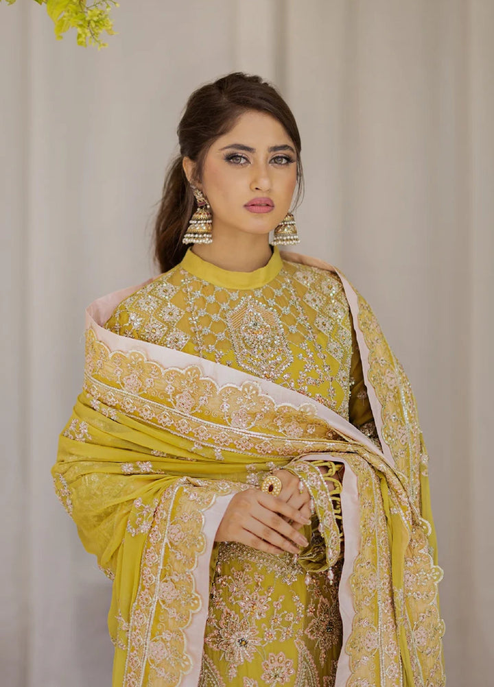 Ishq Aatish by Emaan Adeel Unstitched Embroidered Chiffon 3 Piece Suit AT-06 FARAH. - Festive Collection