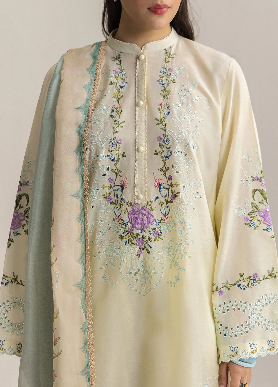 Coco by Zara Shahjahan Unstitched Embroidered Lawn 3 Piece Suit CZS26UCLP KIAN-8A - Eid Collection