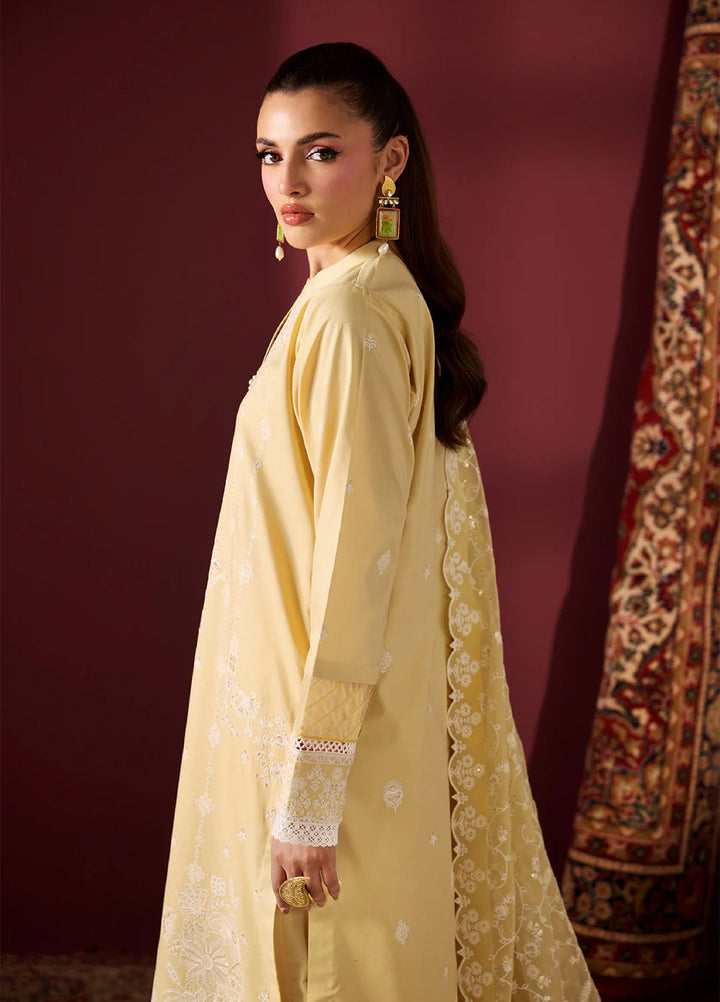 Alizeh Fashion Unstitched Embroidered Lawn 3 Piece Suit AF26ULE AF-EL-7061-MELLOW - Summer Collection