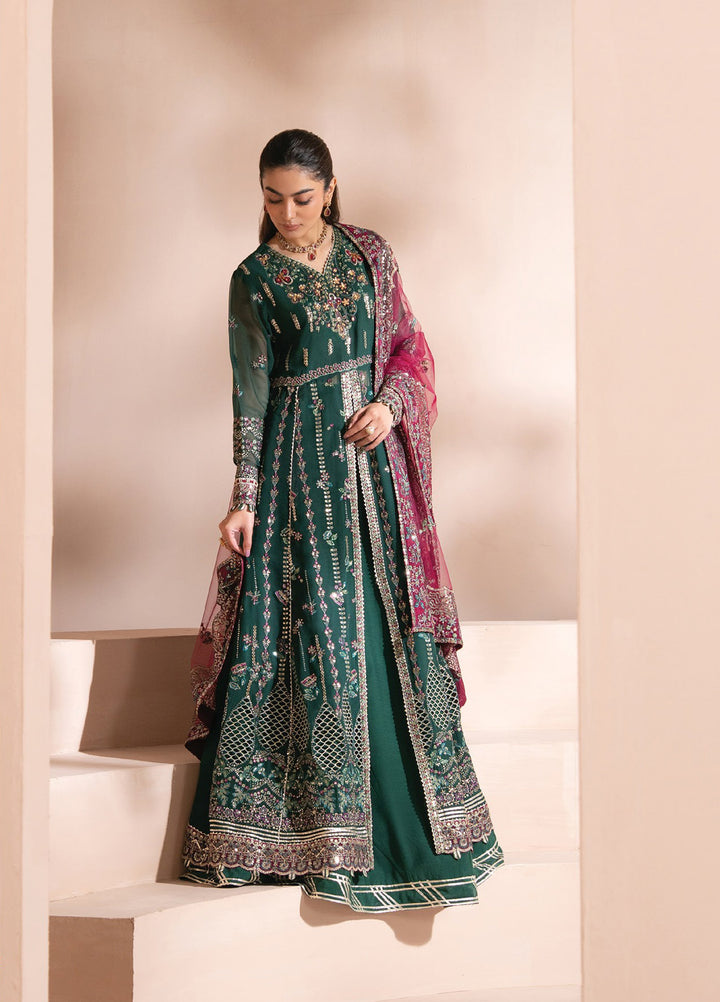 Zaeva by Xenia Formals Unstitched Embroidered Chiffon 3 Piece Suit XE26UZF 04-LAZEH - Festive Collection