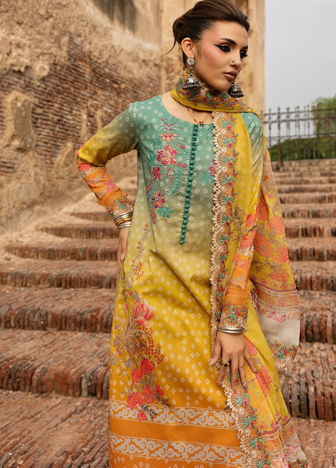 Chunri by Charizma Unstitched Embroidered Lawn 3 Piece Suit CHR26UCL CHN6-03 - Summer Collection