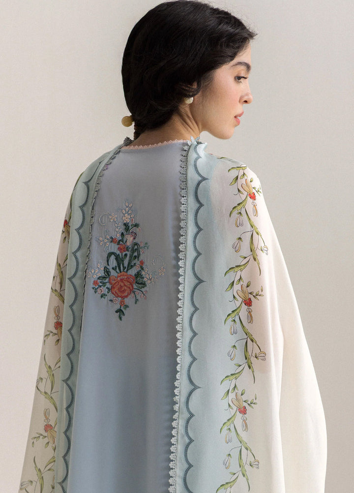 Coco by Zara Shahjahan Unstitched Embroidered Lawn 3 Piece Suit CZS26UCLP KIAN-8B - Eid Collection