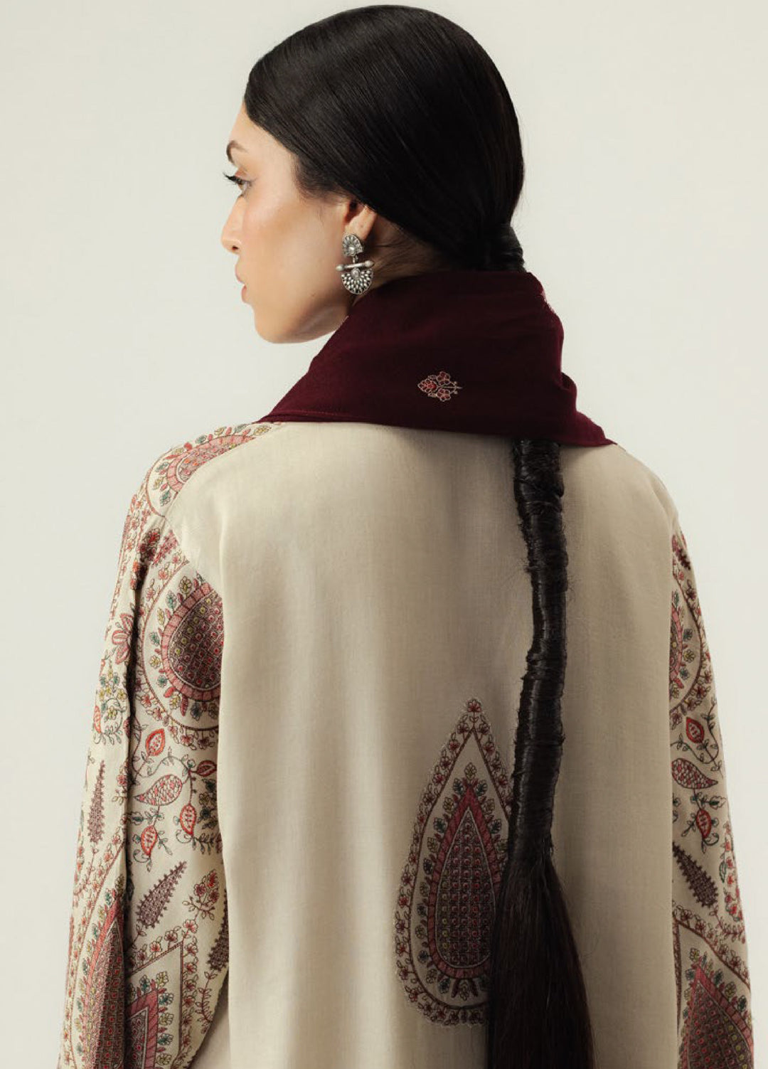 Zara Shahjahan Unstitched Winter Marina Embroidered Suits 3 Piece CZS25WC D7-kel - Winter Collection