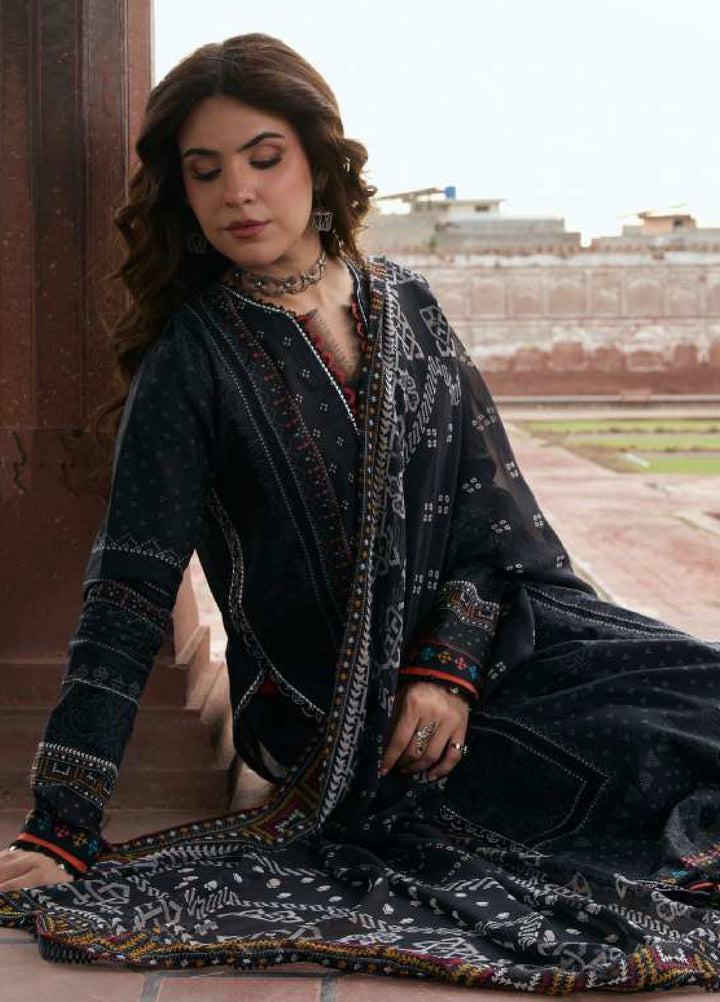 Angan by Kahf Unstitched Printed Lawn 3 Piece Suit KHF26ULA GUL-E-SIYAH KPS-5A - Festive Collection
