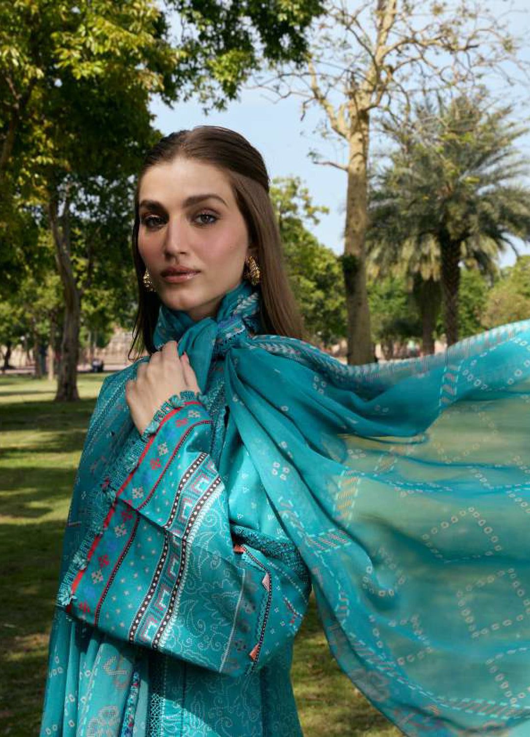 Angan by Kahf Unstitched Printed Lawn 3 Piece Suit KHF26ULA KEHKASHAN KPS-5B - Festive Collection