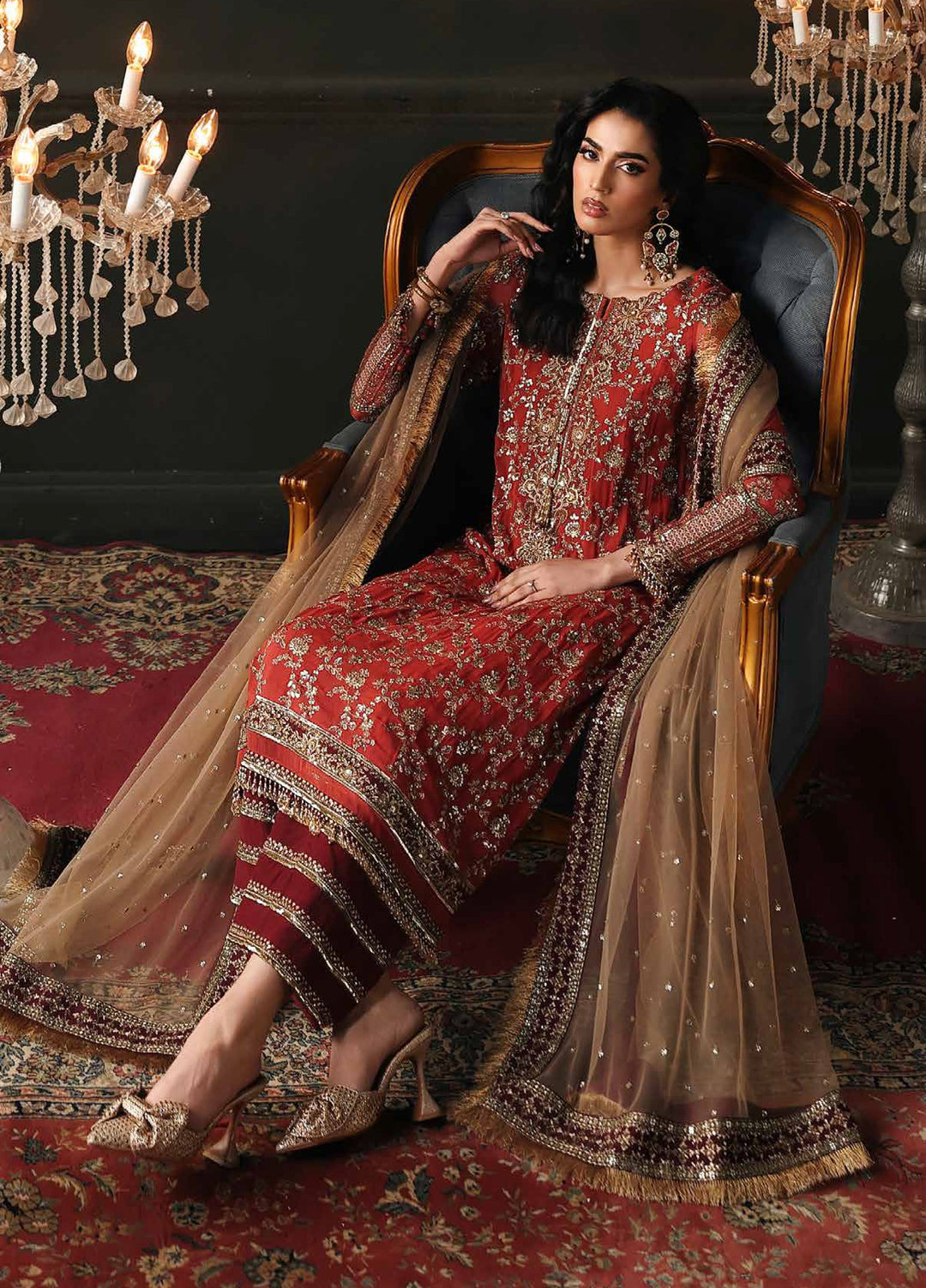 Aura by Charizma Unstitched Chiffon Embroidered Suits 3 Piece CRZ25UA CA26-03 - Festive Collection