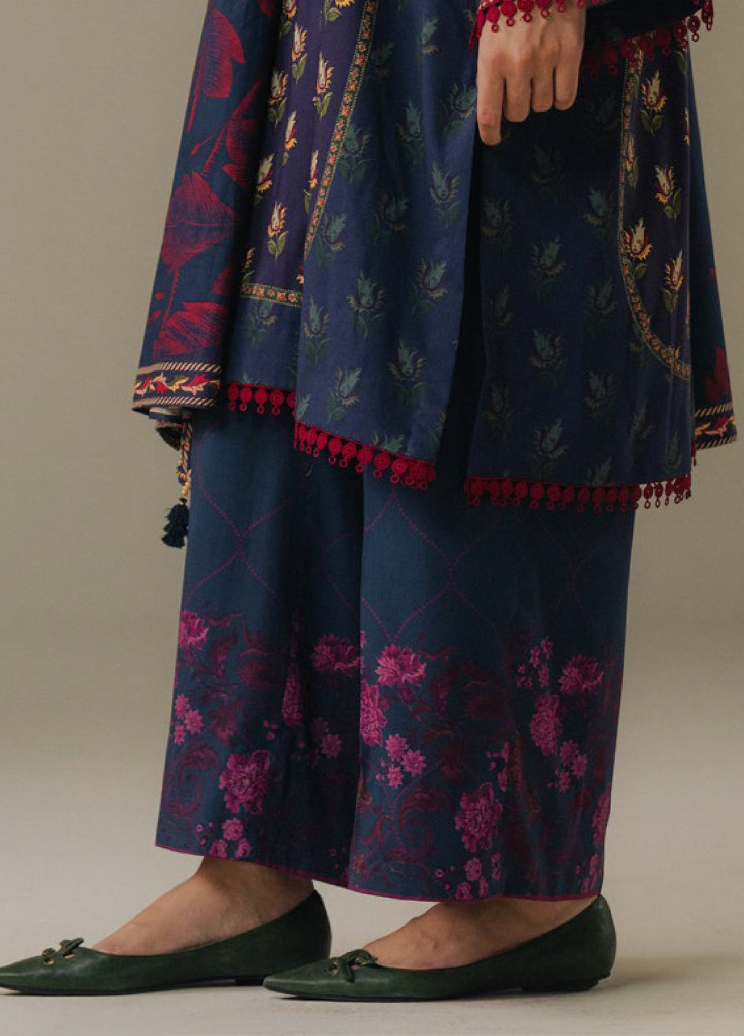 Coco by Zara Shahjahan Prints Unstitched Linen Suits 3 Piece CZS25PW Soft Current D-7B - Winter Collection