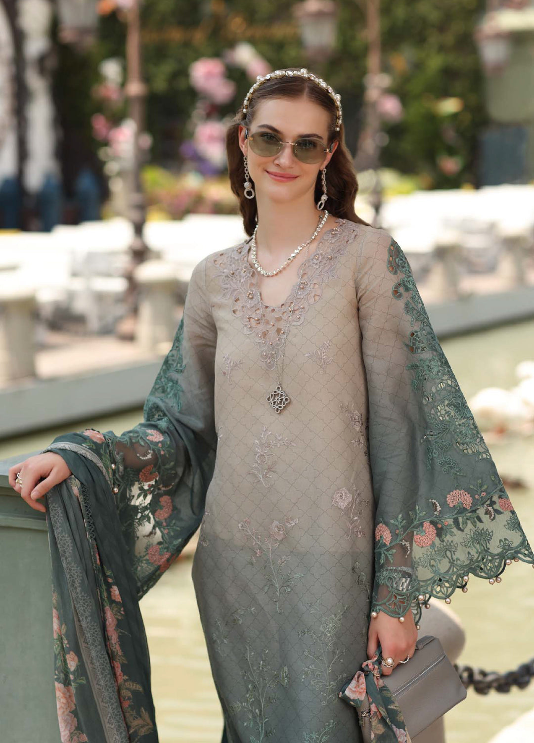 Noor Luxe by Saadia Asad Unstitched Chikankari Embroidered Lawn 3 Piece Suit SA26UNL D-4 MIREYA - Summer Collection