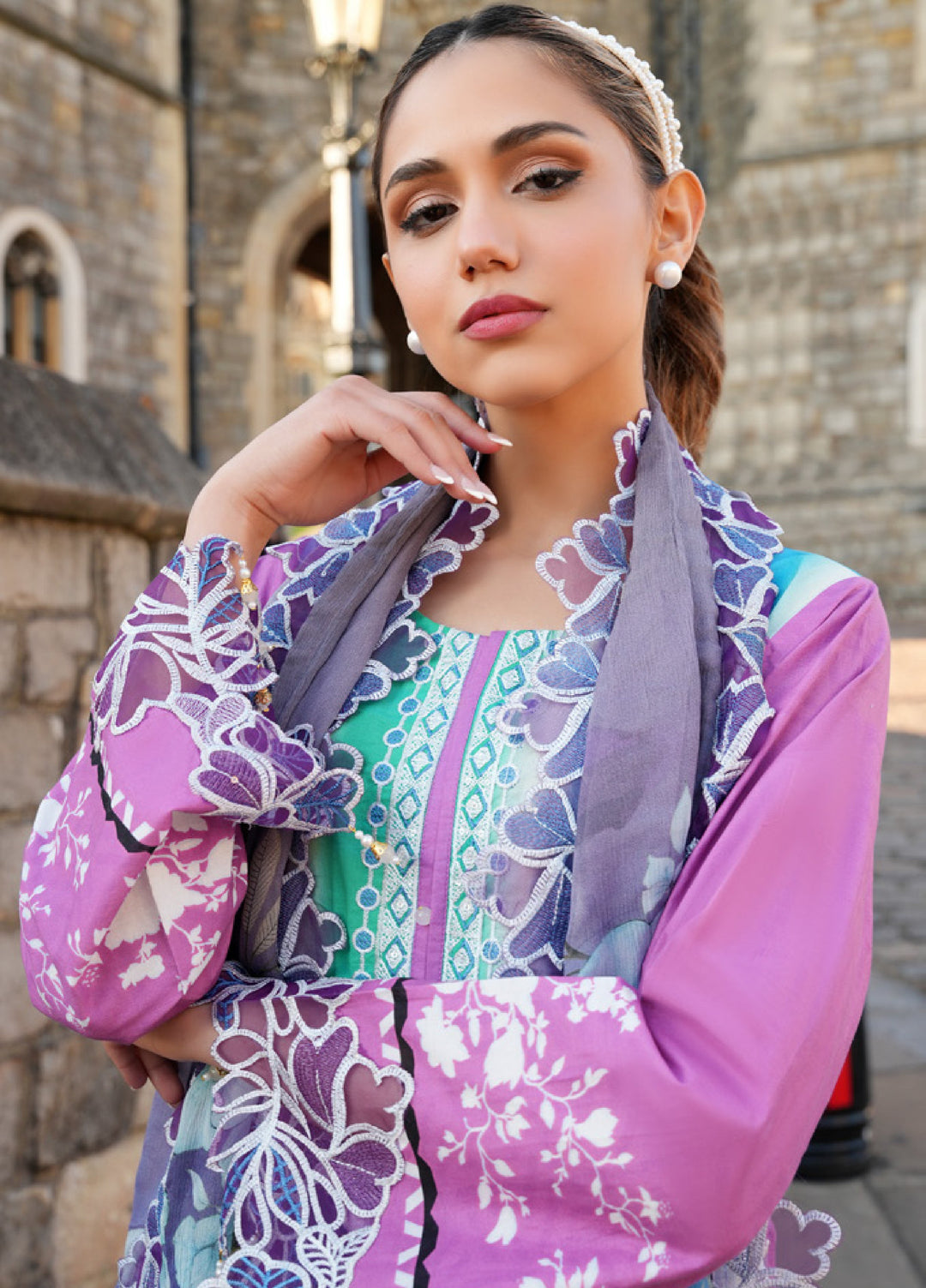 Al Zohaib Printkari Unstitched Embroidered Lawn 3 Piece Suit AZ26ULP 03 - Summer Collection