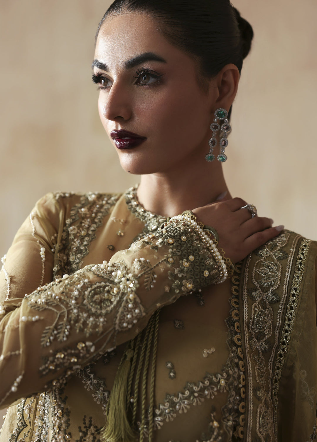 Jahanara by Zarposh Embroidered Organza Suits Unstitched 3 Piece ZP25JF Zarqash - Festive Collection