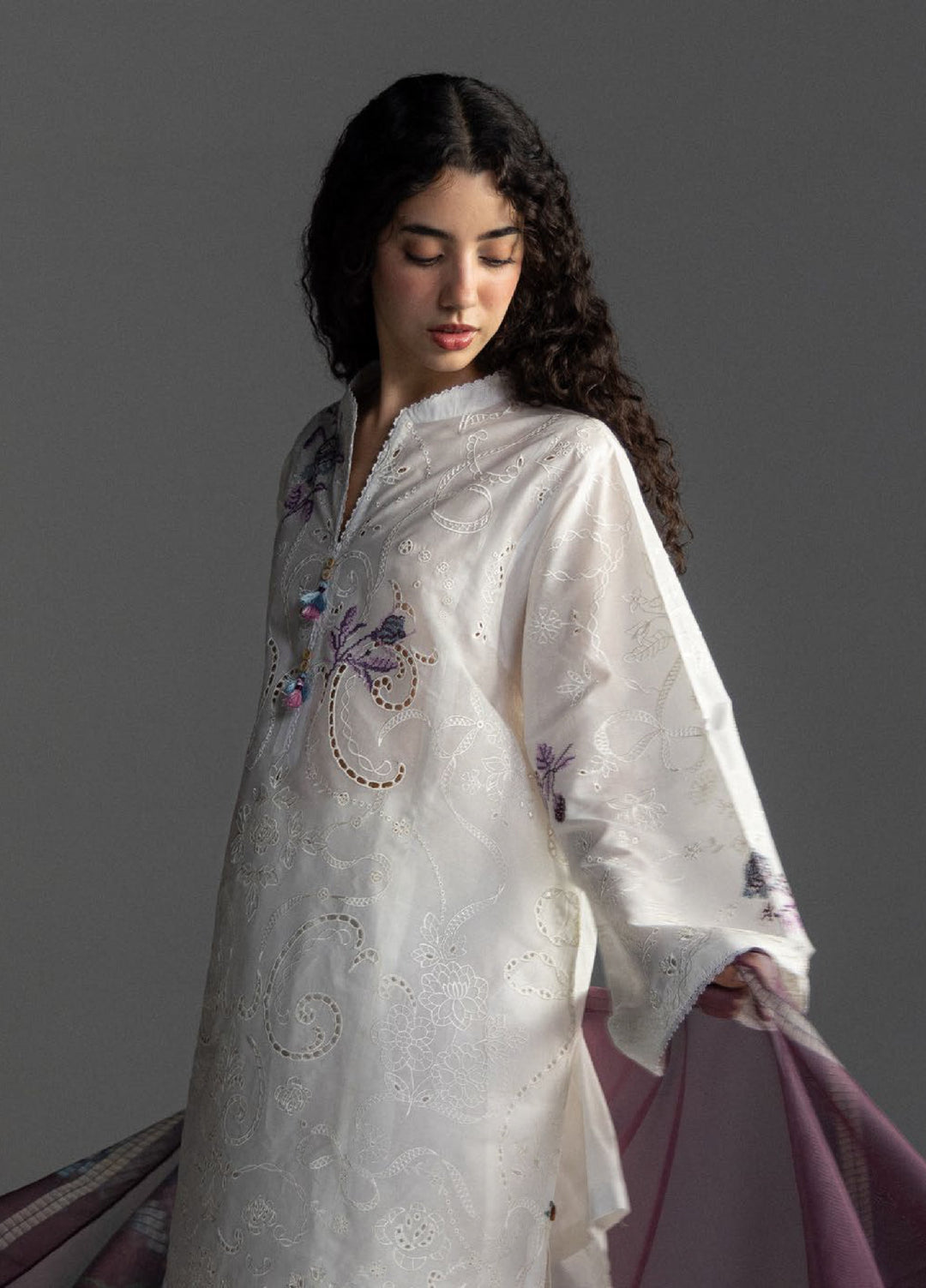 Coco by Zara Shahjahan Unstitched Embroidered Lawn 3 Piece Suit CZS26UL SUNE-10B - Summer Collection