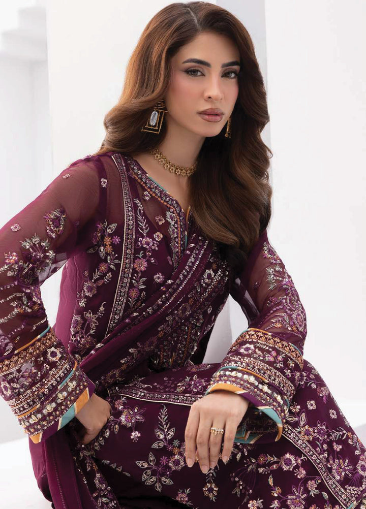 Maeri by Gulaal Unstitched Embroidered Chiffon 4 Piece Suit GL26UMC Etincelle D-48 - Festive Collection