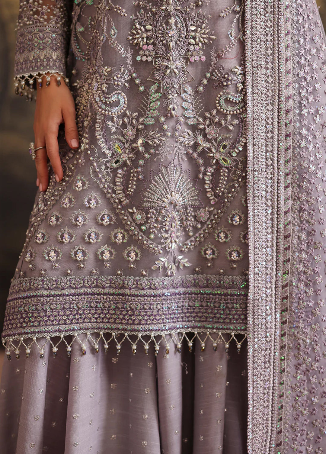 Chantelle by Baroque Unstitched Embroidered Net 3 Piece Suit BQ26UFC UF-4379 - Festive Collection