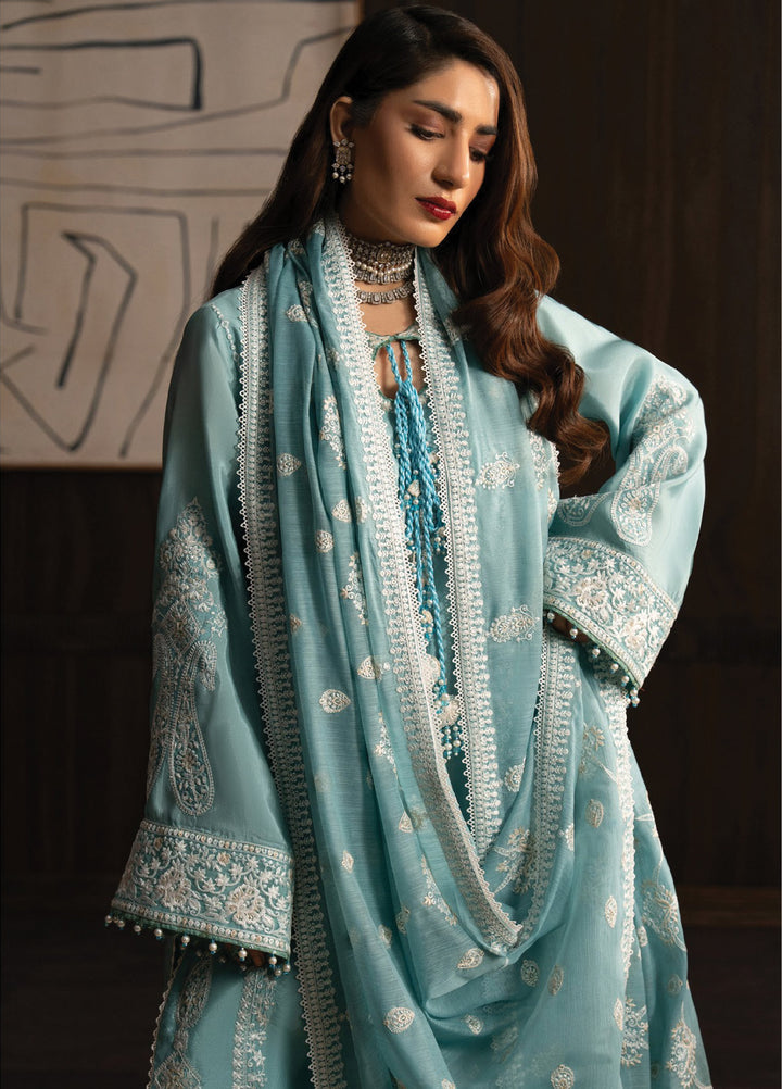 Lady by Aik Atelier Unstitched Tussar Silk Embroidered Suits 3 Piece AIK25L D-08 AIK25L - Festive Collection