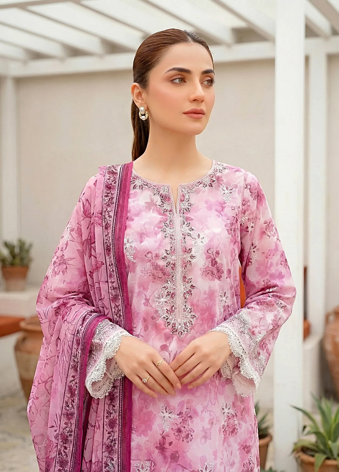 Komal by Lakhany Unstitched Embroidered Lawn 3 Piece Suit LSM26ULK LG-RL-0465 - Summer Collection