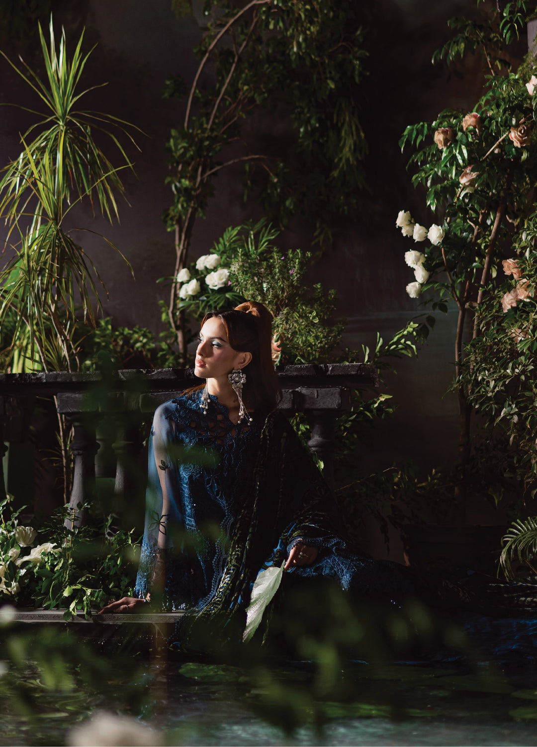 Amelia by Mahnur Unstitched Luxury Organza Embroidered 3 Piece Suits MN25AL AM-008 - Winter Collection