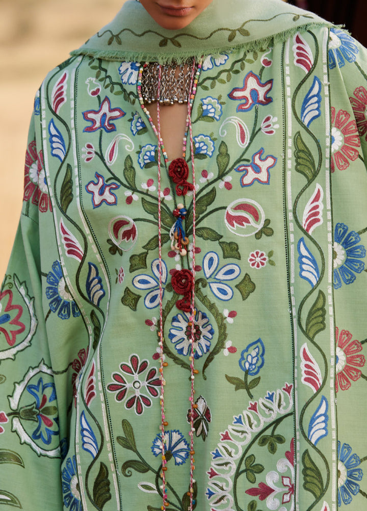 Zaha by Khadija Shah Unstitched Khaddar Embroidered Suits 3 Piece ZL25KW NARMEEN ZW25-03 - Winter Collection