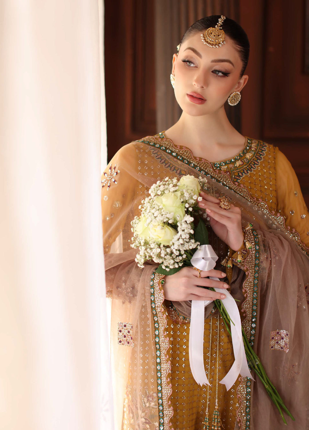 Alfaaz By Nureh Festive Unstitched Chiffon Embroidered 3 Piece Suits NU25AF NL-92 - Festive Collection