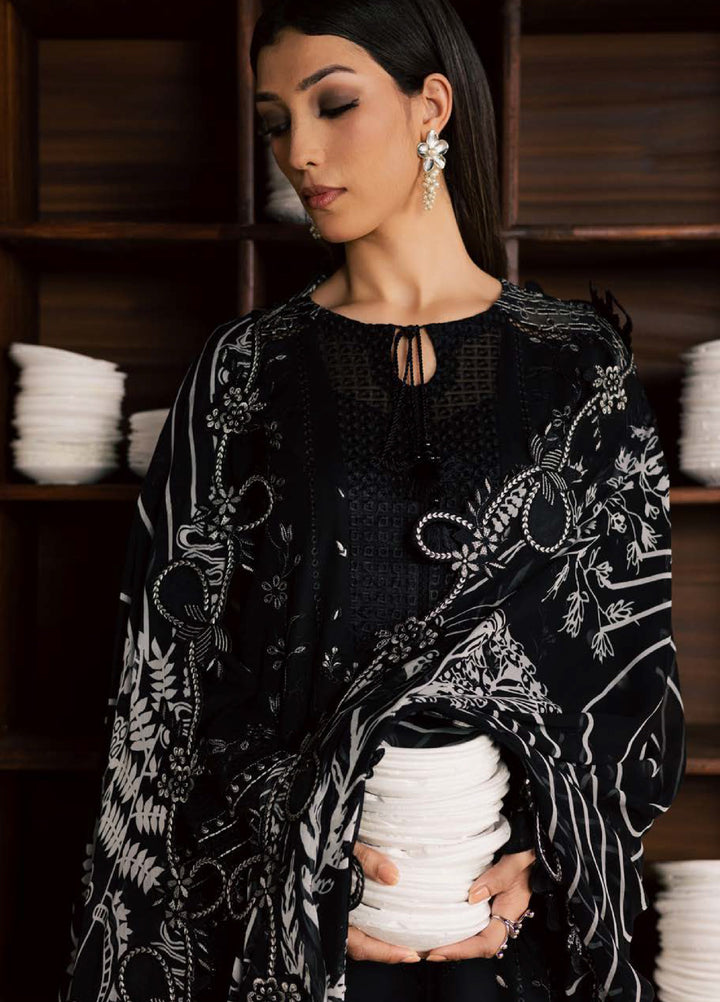 Koyal Monochrome by Nureh Unstitched Embroidered Lawn 3 Piece Suit NU26UKM NE-268 - Casual Collection
