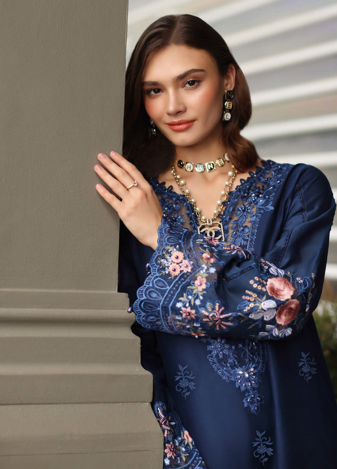 Noor Luxe by Saadia Asad Unstitched Chikankari Embroidered Lawn 3 Piece Suit SA26UNL D-11 IND-IRA - Summer Collection