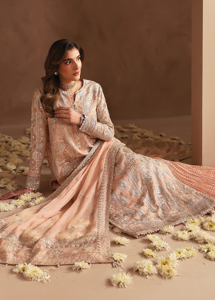 Neorah by Xenia Formals Unstitched Chiffon Embroidered 3 Piece Suit XE26UN D-6 IDRAK - Festive Collection