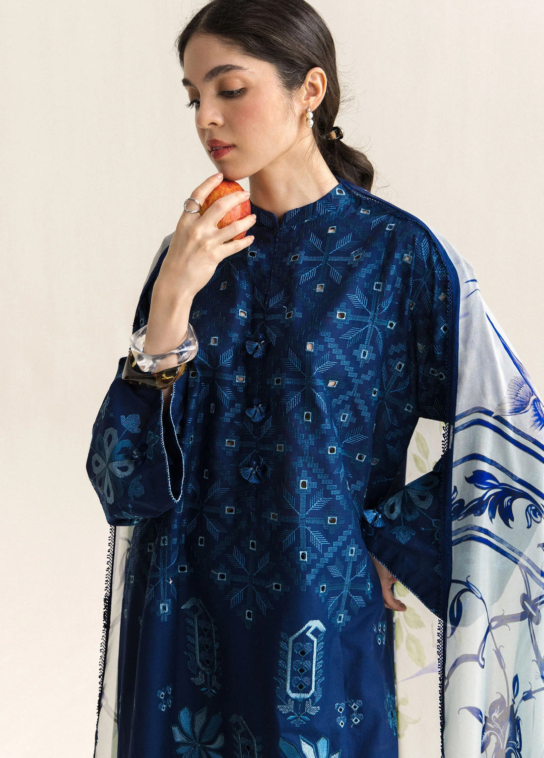 Coco by Zara Shahjahan Unstitched Embroidered Lawn 3 Piece Suit CZS26UCLP SOREN-9A - Eid Collection