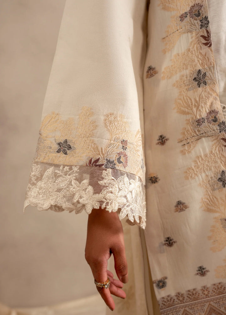 Meraki by Asifa and Nabeel Unstitched Embroidered Lawn 3 Pcs Suit AN26UM MSSL-09 Cloud Nine - Summer