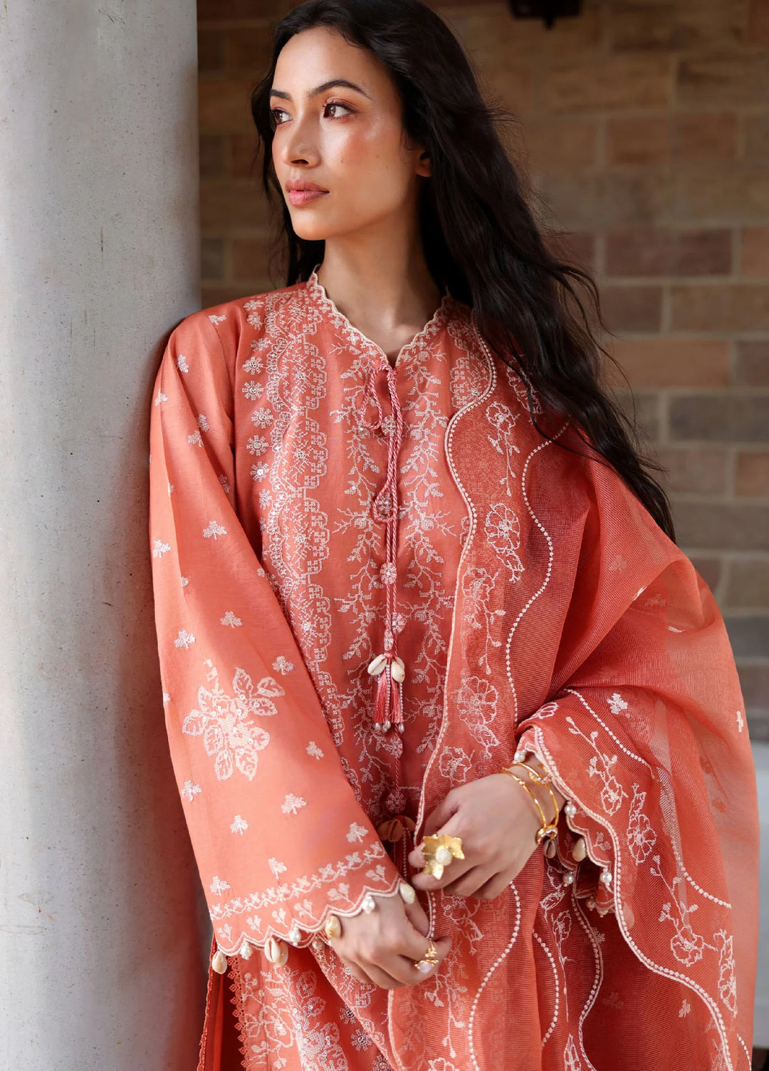 Cross Stitch Unstitched Embroidered Lawn 3 Piece Suit CS26ULE Amber Mist - Eid Collection