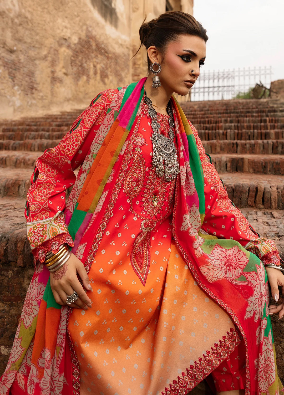 Chunri by Charizma Unstitched Embroidered Lawn 3 Piece Suit CHR26UCL CHN6-06 - Summer Collection