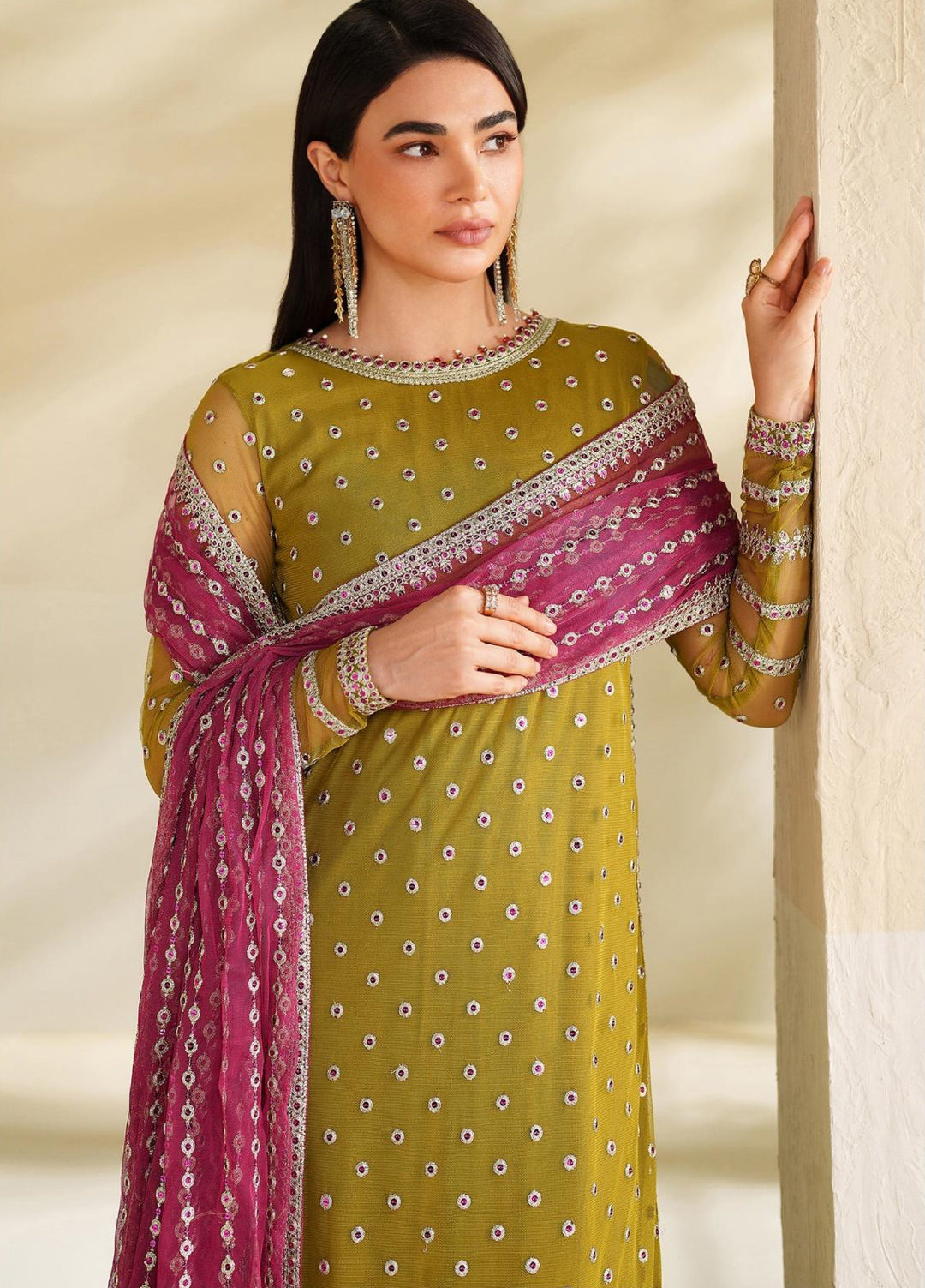 Roohi By Zarif Unstitched Formal Embroidered Net Suits 4 Piece ZR25UF RFE-05 Janeer - Formals Collection