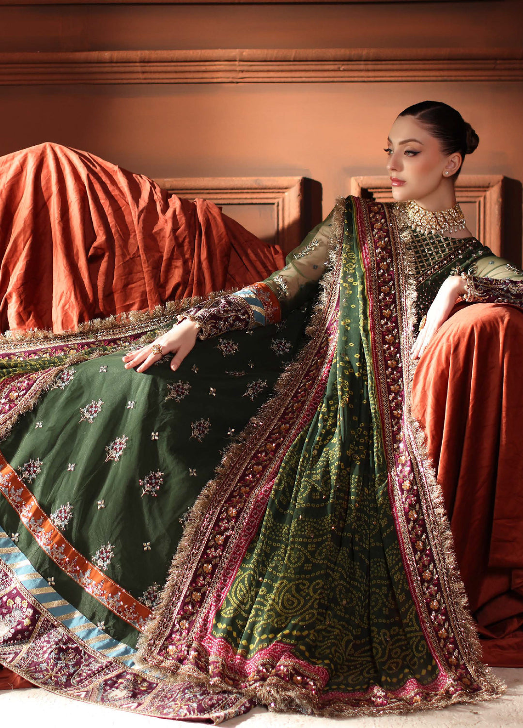 Alfaaz By Nureh Festive Unstitched Chiffon Embroidered 3 Piece Suits NU25AF NL-89 - Festive Collection