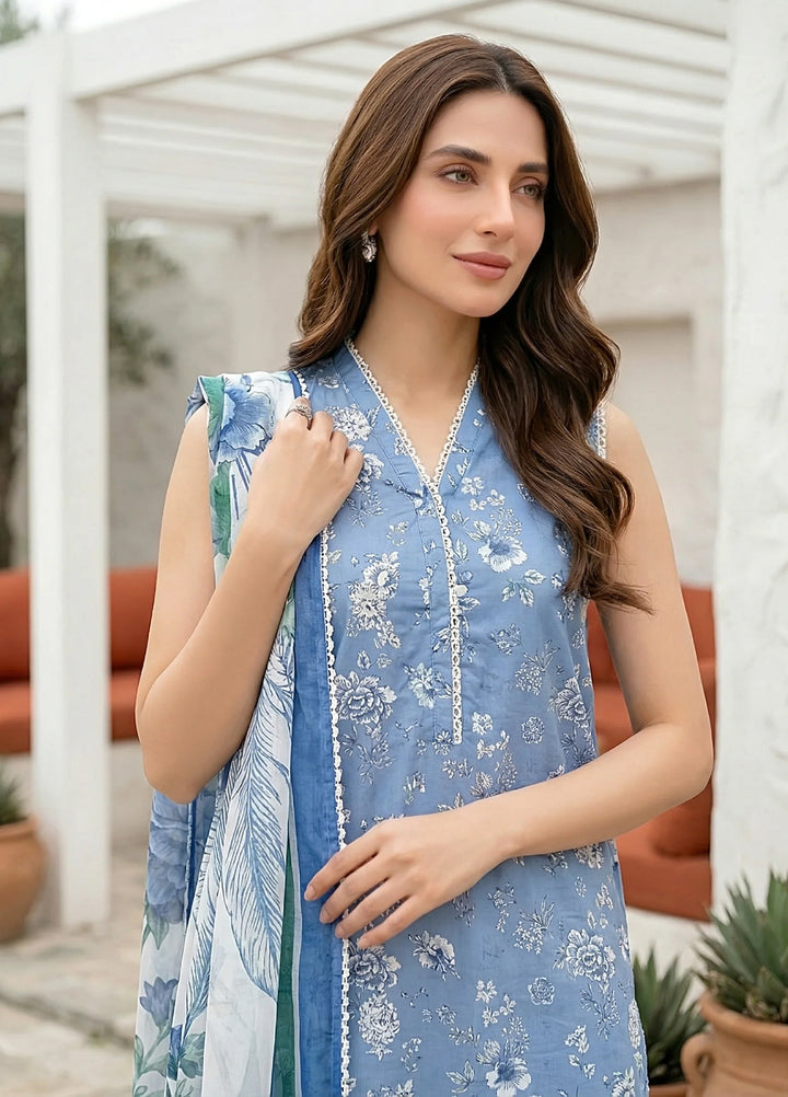 Komal by Lakhany Unstitched Embroidered Lawn 3 Piece Suit LSM26ULK LG-UB-0360 - Summer Collection